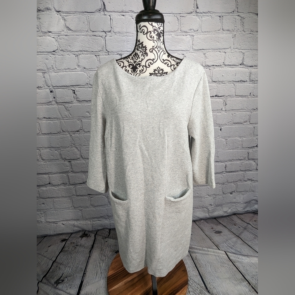 Nicole Miller womens long sleeve stretch knit size xl dress pockets popover bb13